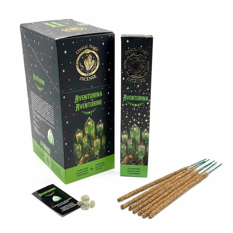 22009 Incensi Crystal Magic - AVVENTURINA - Box da 12 scatole da 15gr