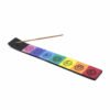 Porta incenso a barchetta in legno con base colorata 26x3 - 7 CHAKRA