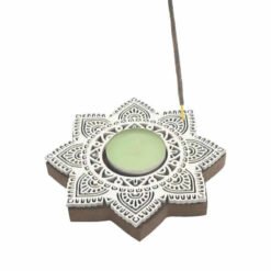 Porta incenso a piattino in ceramica 12x12 - MANDALA