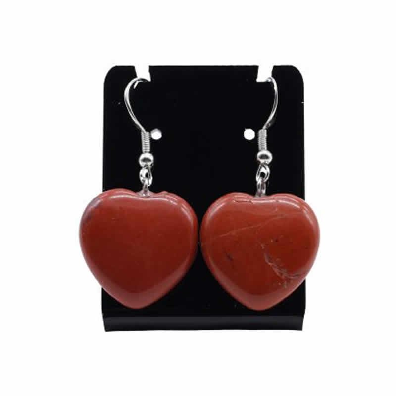22120 Orecchino pendente a cuore - DIASPRO ROSSO