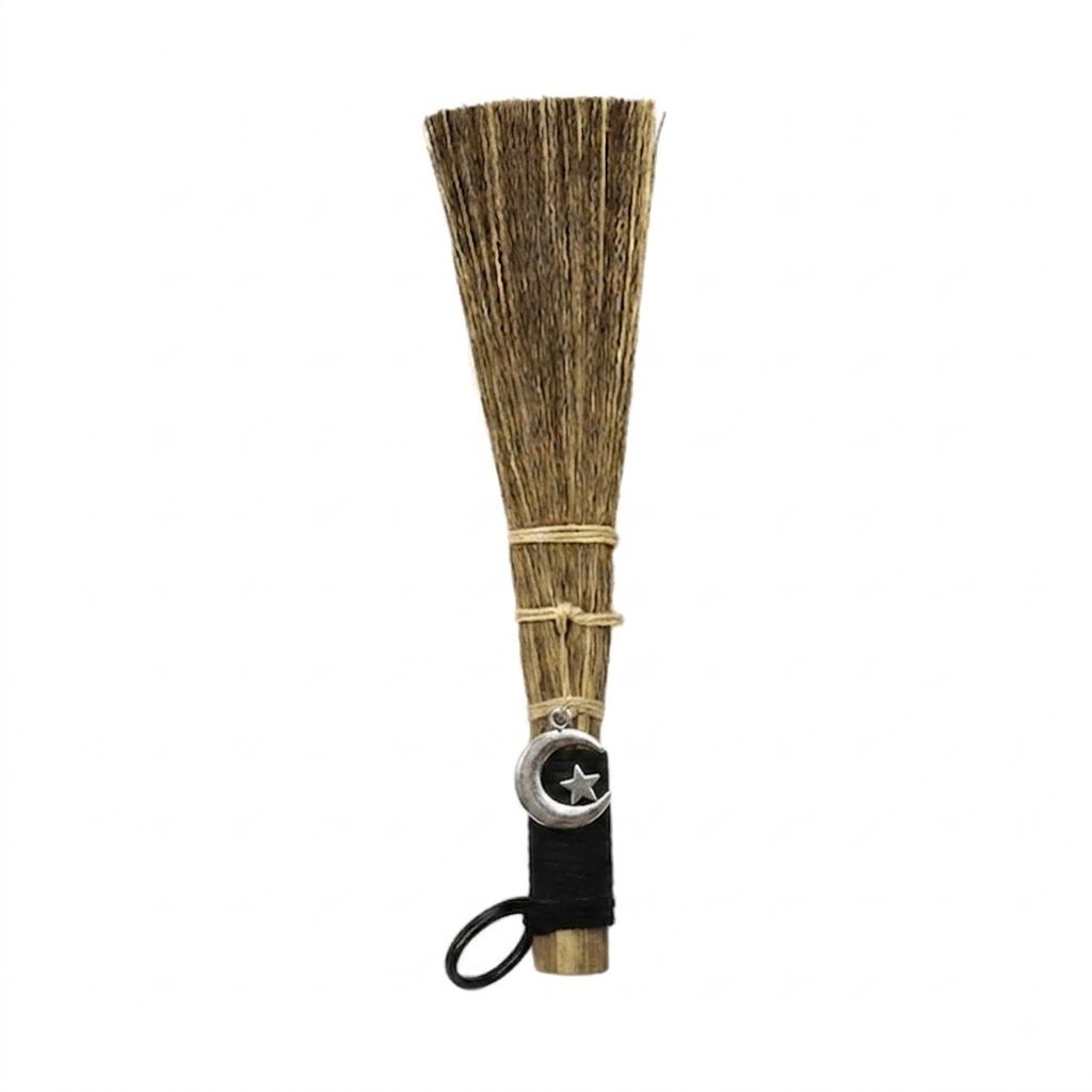 22210 Scopa da 20cm con Mezzaluna e stella in metallo