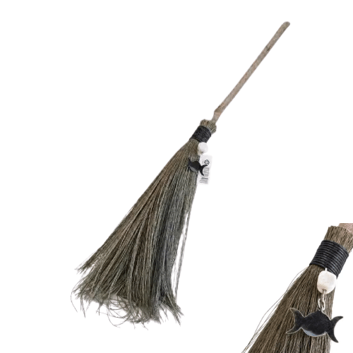 22189 Scopa da altare da 42cm con Tripla Luna e pietra di Luna